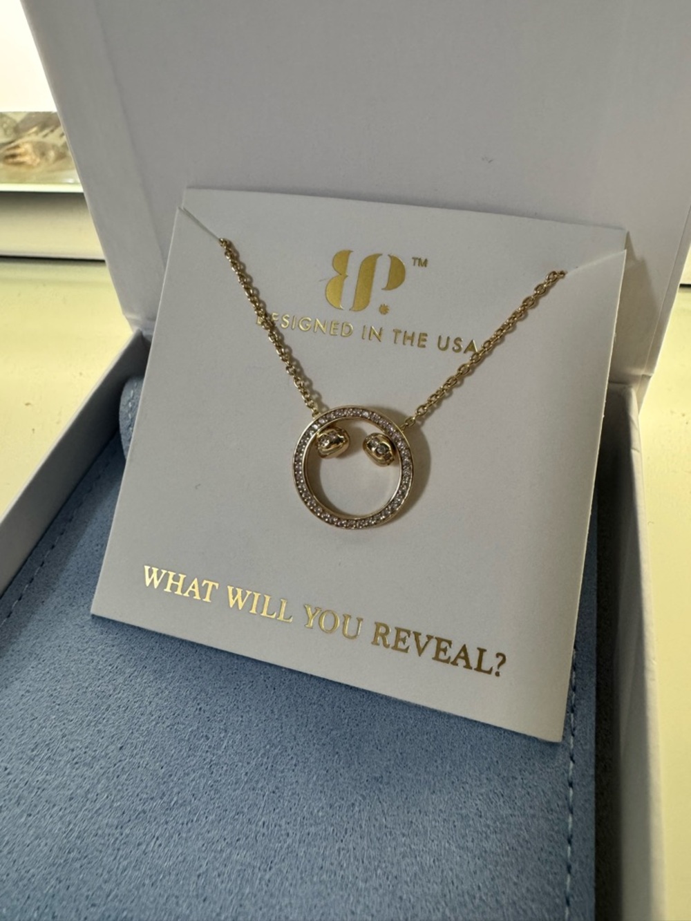 BP Gold Circle Pendant Necklace